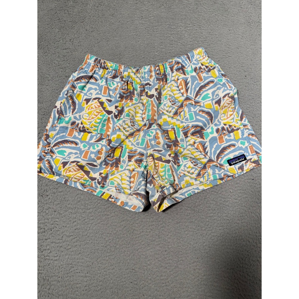 Patagonia Stand Up Shorts Mens Small Abstract Geometric Cotton 3 Inseam